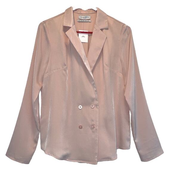 Urban Outfitters Rose Pink Double Breasted Shirt Jacket size Small - Picture 2 of 10
